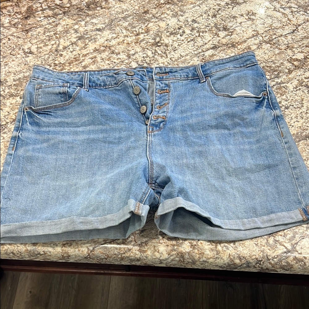 Old Navy Blue Jean Shorts with Rolled Hems and Mid-Rise Fit